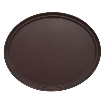 Adcraft Fiberglass Non-Skid Serving Tray 29" Oval Brown, Model# NST-2429BR/OVAL