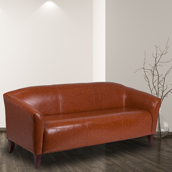 Flash Furniture HERCULES Imperial Series Cognac Leather Sofa, Model# 111-3-CG-GG 2