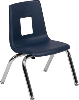 Flash Furniture Navy Student Stack Chair 12", Model# ADV-SSC-12NAVY