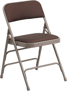 Flash Furniture HERCULES Series Brown Fabric Metal Chair, Model# AW-MC309AF-BRN-GG