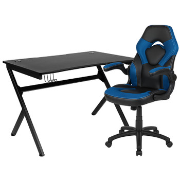 Flash Furniture Black Gaming Desk & Chair Set, Model# BLN-X10D1904-BL-GG