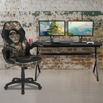 Flash Furniture Black Gaming Desk & Chair Set, Model# BLN-X10D1904L-CAM-GG 2
