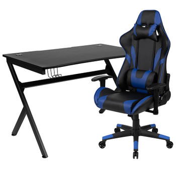 Flash Furniture Black Gaming Desk & Chair Set, Model# BLN-X20D1904-BL-GG