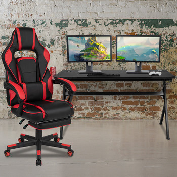 Flash Furniture Black Gaming Desk & Chair Set, Model# BLN-X40D1904L-RD-GG 2