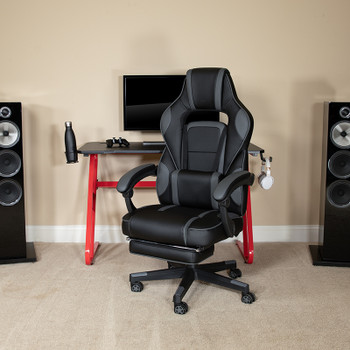 Flash Furniture Red Gaming Desk & Chair Set, Model# BLN-X40RSG1030-BK-GG 2