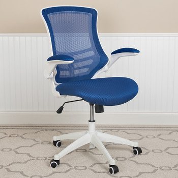 Flash Furniture Blue Mesh Mid-Back Desk Chair, Model# BL-X-5M-WH-BLUE-GG 2