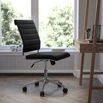 Flash Furniture Black LeatherSoft Office Chair, Model# BT-20595M-NA-BK-GG 2