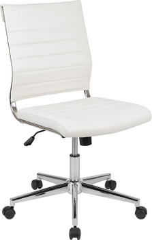 Flash Furniture White LeatherSoft Office Chair, Model# BT-20595M-NA-WH-GG