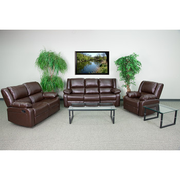 Flash Furniture Harmony Series Brown Leather Recliner Set, Model# BT-70597-RLS-SET-BN-GG 2