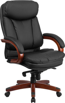 Flash Furniture Black High Back Leather Chair, Model# BT-90171H-S-GG