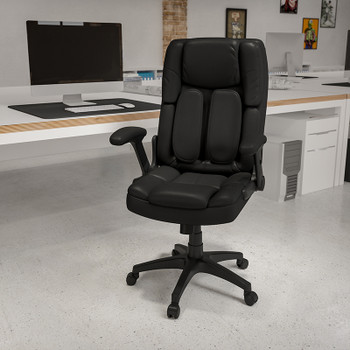 Flash Furniture Black High Back Leather Chair, Model# BT-90275H-GG 2