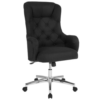 Flash Furniture Chambord Black Fabric High Back Chair, Model# BT-90557H-BLK-F-GG