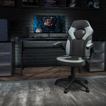 Flash Furniture X10 Gray/Black Racing Gaming Chair, Model# CH-00095-GY-GG 2