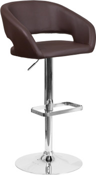 Flash Furniture Brown Vinyl Barstool, Model# CH-122070-BRN-GG