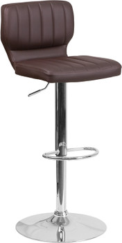 Flash Furniture Brown Vinyl Barstool, Model# CH-132330-BRN-GG