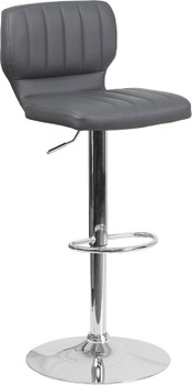 Flash Furniture Gray Vinyl Barstool, Model# CH-132330-GY-GG