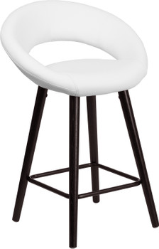 Flash Furniture Kelsey Series 24"H White Vinyl Counter Stool, Model# CH-152551-WH-VY-GG