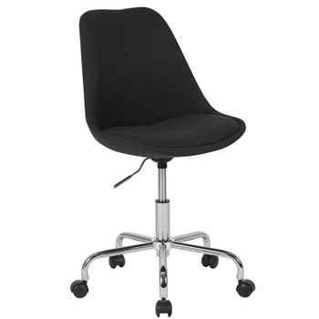 Flash Furniture Aurora Series Black Fabric Task Chair, Model# CH-152783-BK-GG