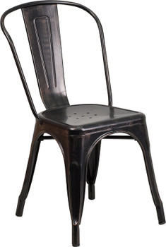 Flash Furniture Aged Black Metal Outdoor Chair, Model# CH-31230-BQ-GG