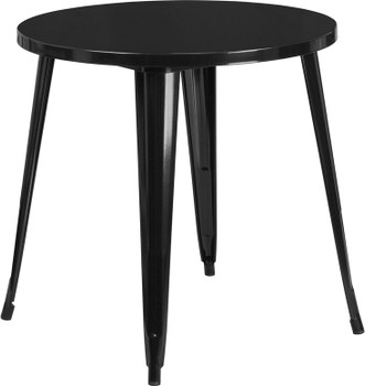 Flash Furniture 30RD Black Metal Table, Model# CH-51090-29-BK-GG