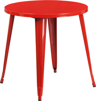 Flash Furniture 30RD Red Metal Table, Model# CH-51090-29-RED-GG