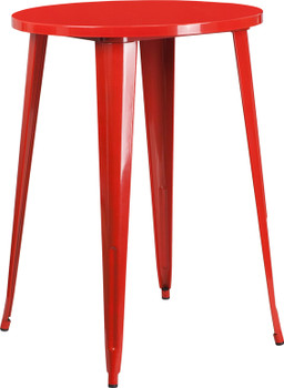 Flash Furniture 30RD Red Metal Bar Table, Model# CH-51090-40-RED-GG