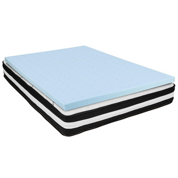 Flash Furniture Capri Comfortable Sleep 10" Mattress and Topper Bundle, Model# CL-E230P10-3M35-F-GG