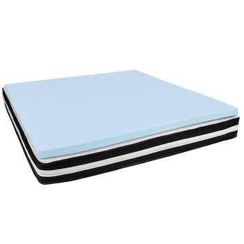 Flash Furniture Capri Comfortable Sleep 10" Mattress and Topper Bundle, Model# CL-E230P10-3M35-K-GG