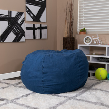 Flash Furniture Denim Bean Bag Chair, Model# DG-BEAN-LARGE-DENIM-GG 2