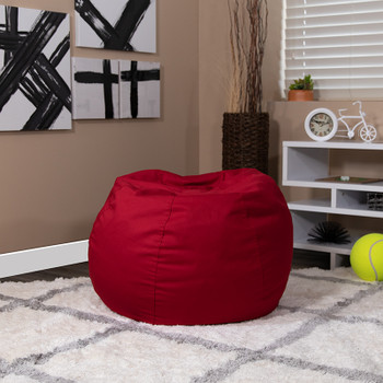 Flash Furniture Red Bean Bag Chair, Model# DG-BEAN-SMALL-SOLID-RED-GG 2