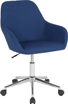 Flash Furniture Cortana Blue Fabric Mid-Back Chair, Model# DS-8012LB-BLU-F-GG