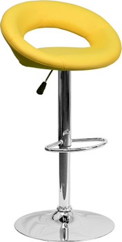 Flash Furniture Yellow Vinyl Barstool, Model# DS-811-YEL-GG