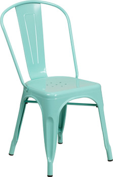Flash Furniture Mint Green Metal Chair, Model# ET-3534-MINT-GG