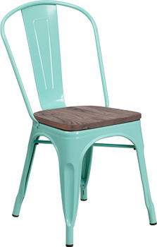 Flash Furniture Mint Green Metal Chair, Model# ET-3534-MINT-WD-GG