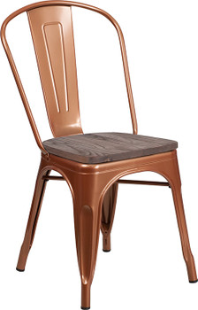 Flash Furniture Copper Metal Chair, Model# ET-3534-POC-WD-GG