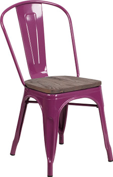 Flash Furniture Purple Metal Chair, Model# ET-3534-PUR-WD-GG