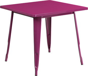 Flash Furniture 31.5SQ Purple Metal Table, Model# ET-CT002-1-PUR-GG
