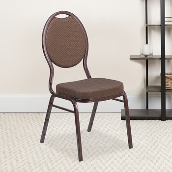 Flash Furniture HERCULES Series Brown Fabric Banquet Chair, Model# FD-C04-COPPER-008-T-02-GG 2