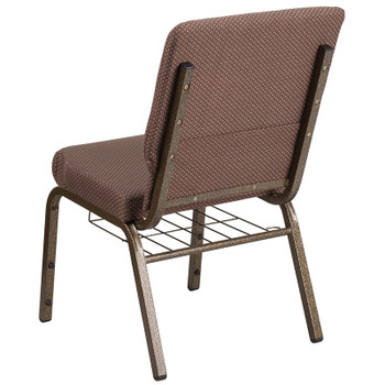 Flash Furniture HERCULES Series Brown Dot Fabric Church Chair, Model# FD-CH02185-GV-BNDOT-BAS-GG 2