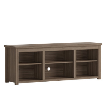 Flash Furniture Kilead Gray Wash Oak Open TV Stand, Model# GC-MBLK66-GY-GG