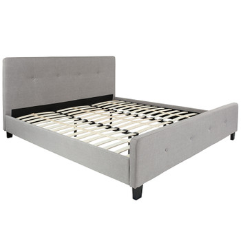 Flash Furniture Tribeca King Platform Bed-Light Gray, Model# HG-28-GG