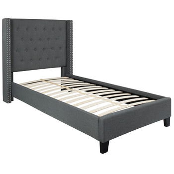 Flash Furniture Riverdale Twin Platform Bed-Dark Gray, Model# HG-45-GG