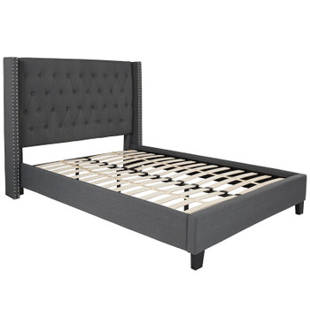 Flash Furniture Riverdale Full Platform Bed-Dark Gray, Model# HG-46-GG