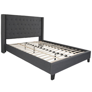 Flash Furniture Riverdale Queen Platform Bed-Dark Gray, Model# HG-47-GG
