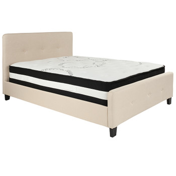 Flash Furniture Tribeca Full Platform Bed Set-Beige, Model# HG-BM-18-GG