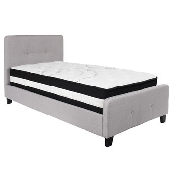 Flash Furniture Tribeca Twin Platform Bed Set-Gray, Model# HG-BM-25-GG