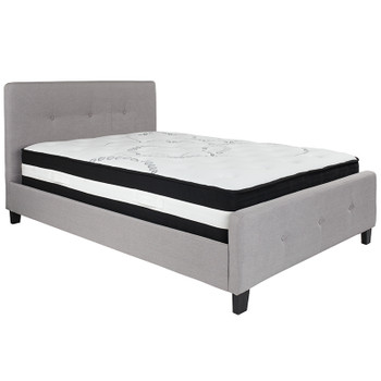 Flash Furniture Tribeca Full Platform Bed Set-Gray, Model# HG-BM-26-GG
