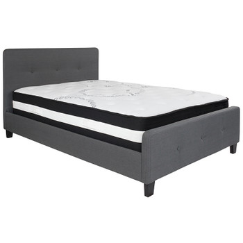 Flash Furniture Tribeca Full Platform Bed Set-Gray, Model# HG-BM-30-GG