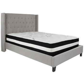 Flash Furniture Riverdale Full Platform Bed Set-Gray, Model# HG-BM-42-GG