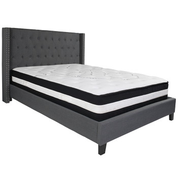 Flash Furniture Riverdale Queen Platform Bed Set-Gray, Model# HG-BM-47-GG